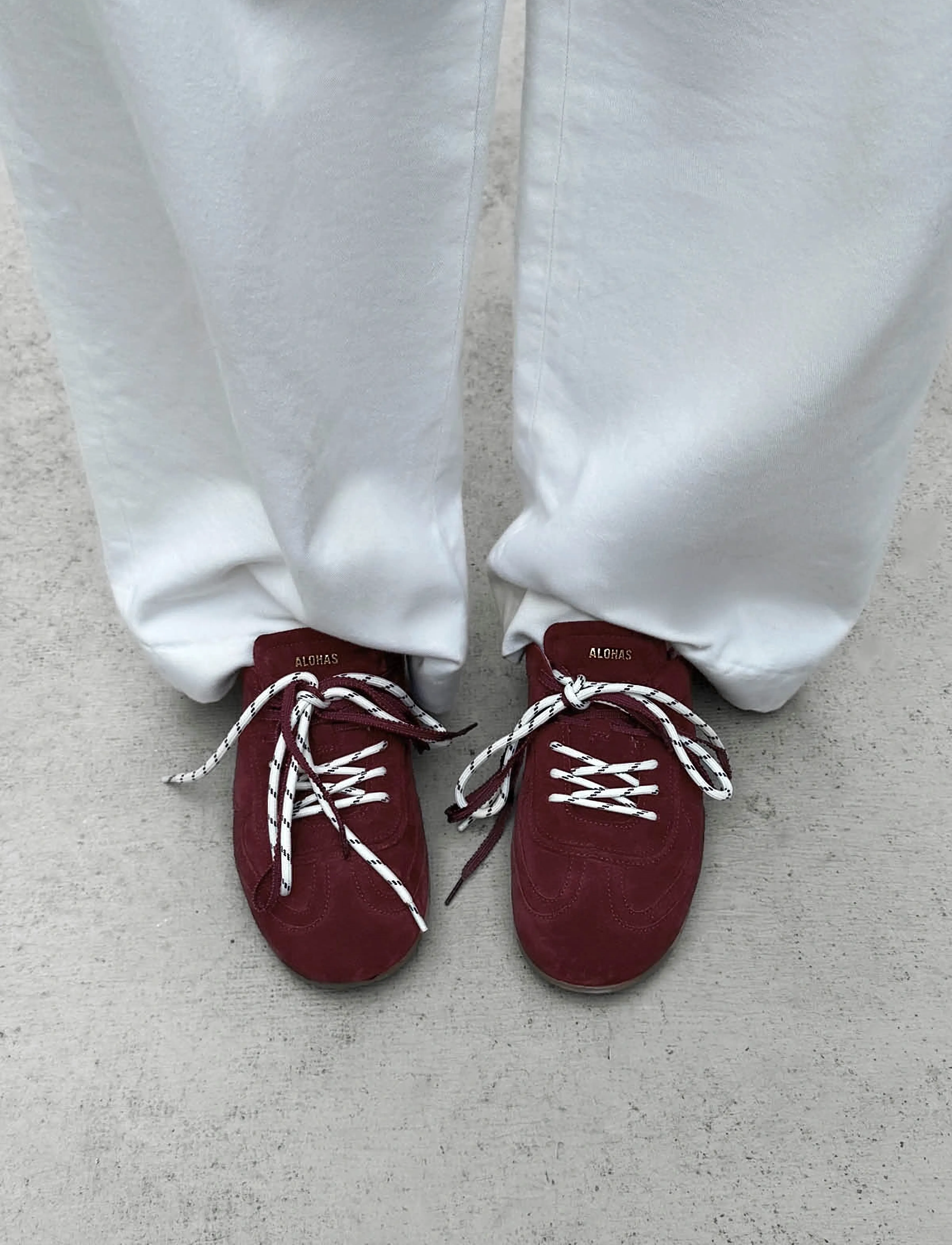 ALOHAS Tb.24 Suede Burgundy Leather Sneakers, Kvinder, Sneakers, Bordeaux, Str: 36