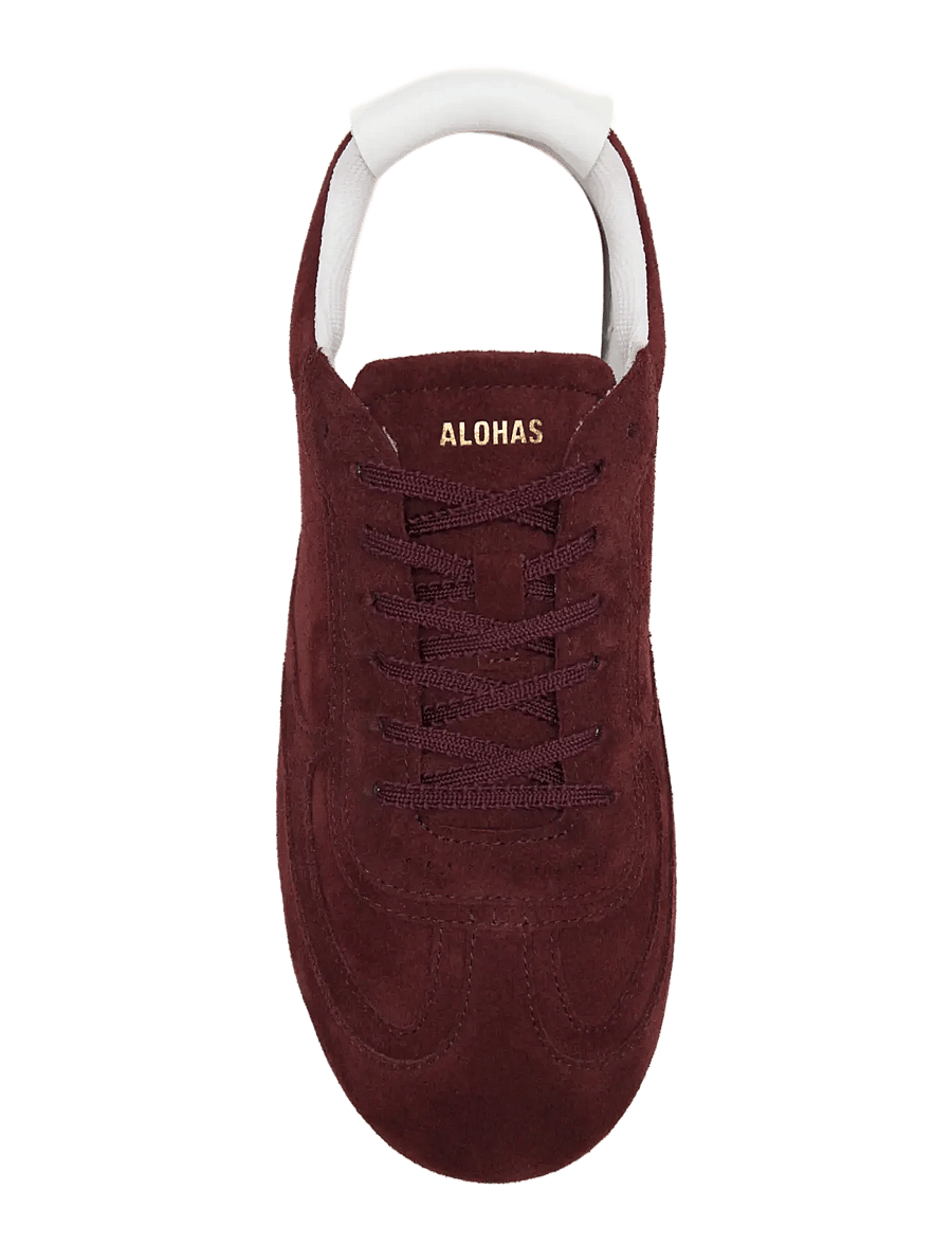 ALOHAS - Tb.24 Suede Burgundy Leather Sneakers - niedrige sneaker - burgundy - 3