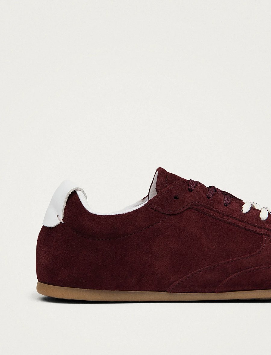 ALOHAS - Tb.24 Suede Burgundy Leather Sneakers - niedrige sneaker - burgundy - 5