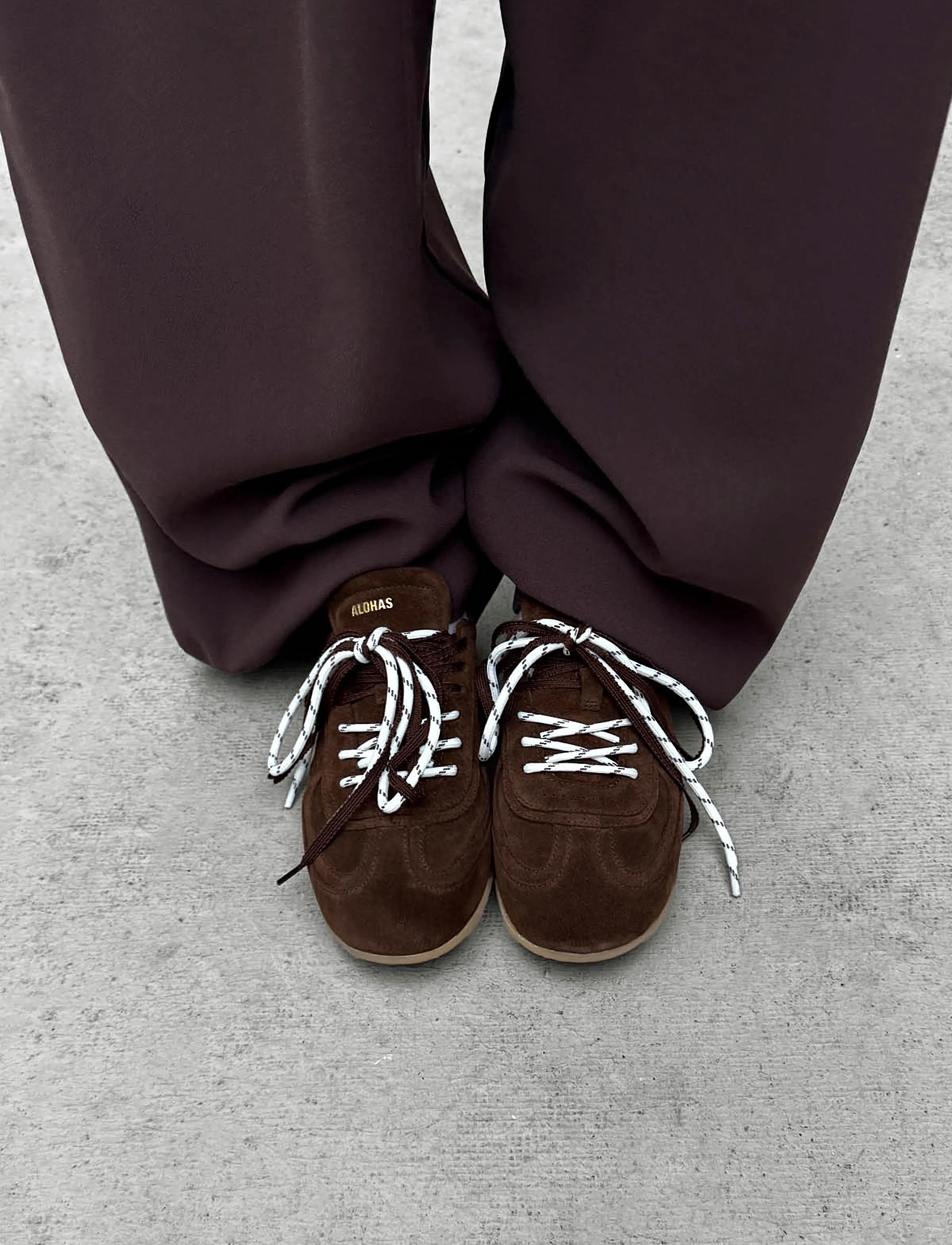 ALOHAS Tb.24 Suede Burgundy Leather Sneakers, Kvinder, Sneakers, Brun, Str: 40