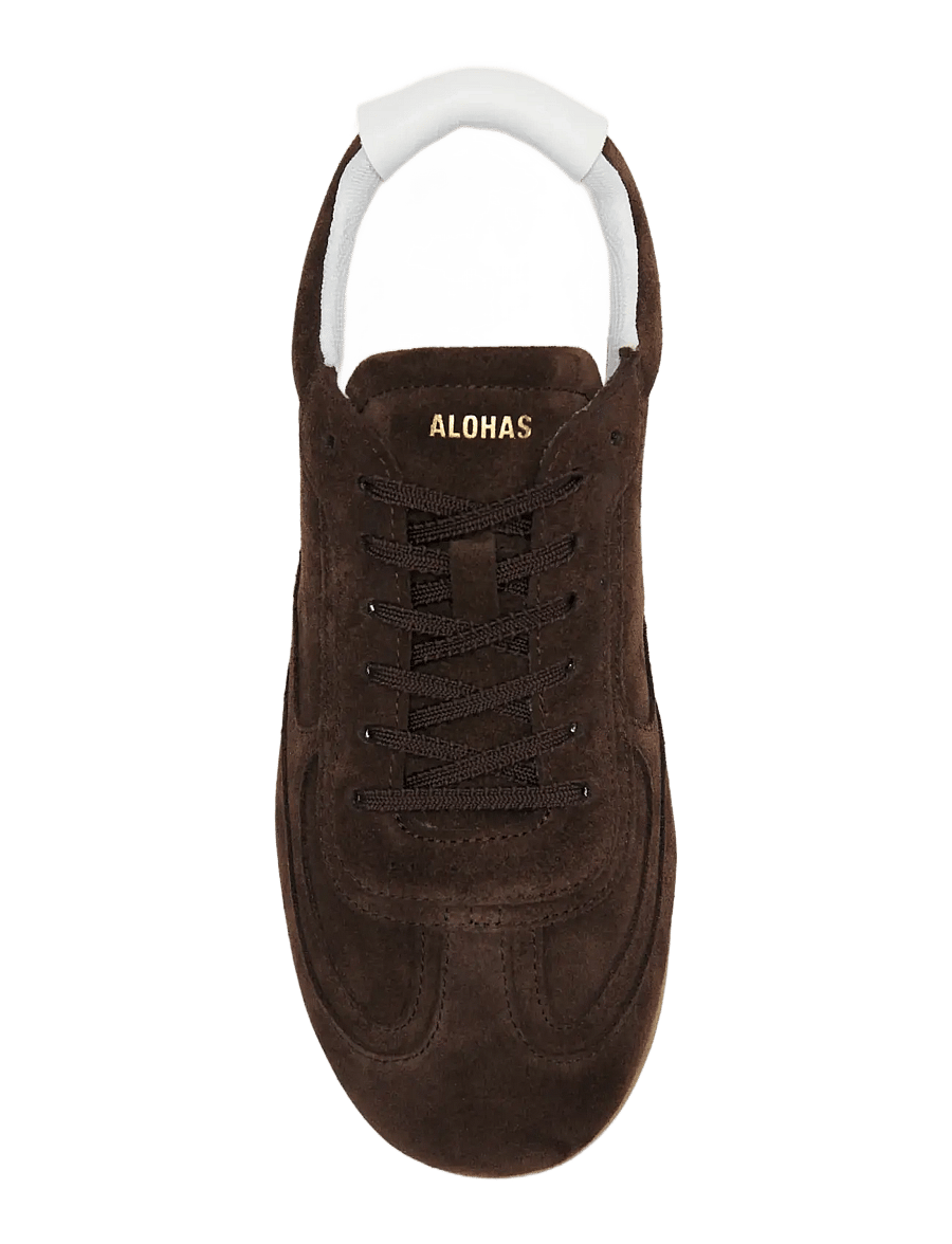 ALOHAS - Tb.24 Suede Burgundy Leather Sneakers - lave sneakers - chocolate - 3