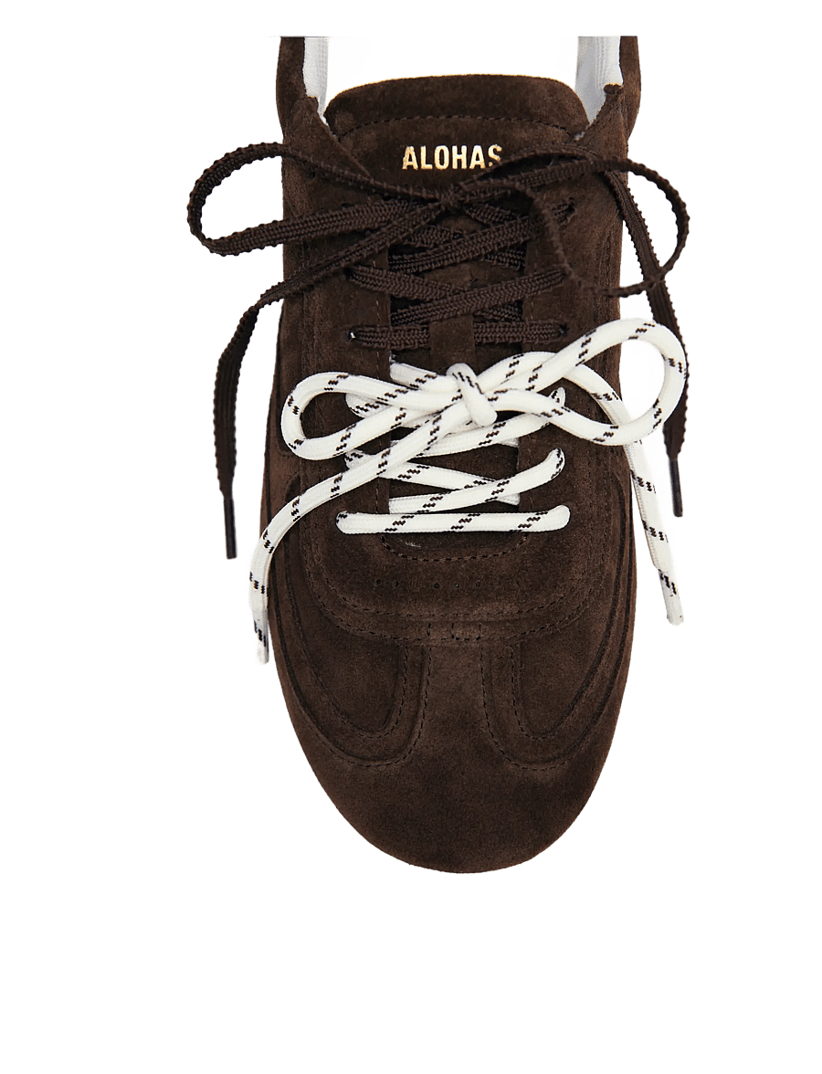 ALOHAS - Tb.24 Suede Burgundy Leather Sneakers - lave sneakers - chocolate - 5