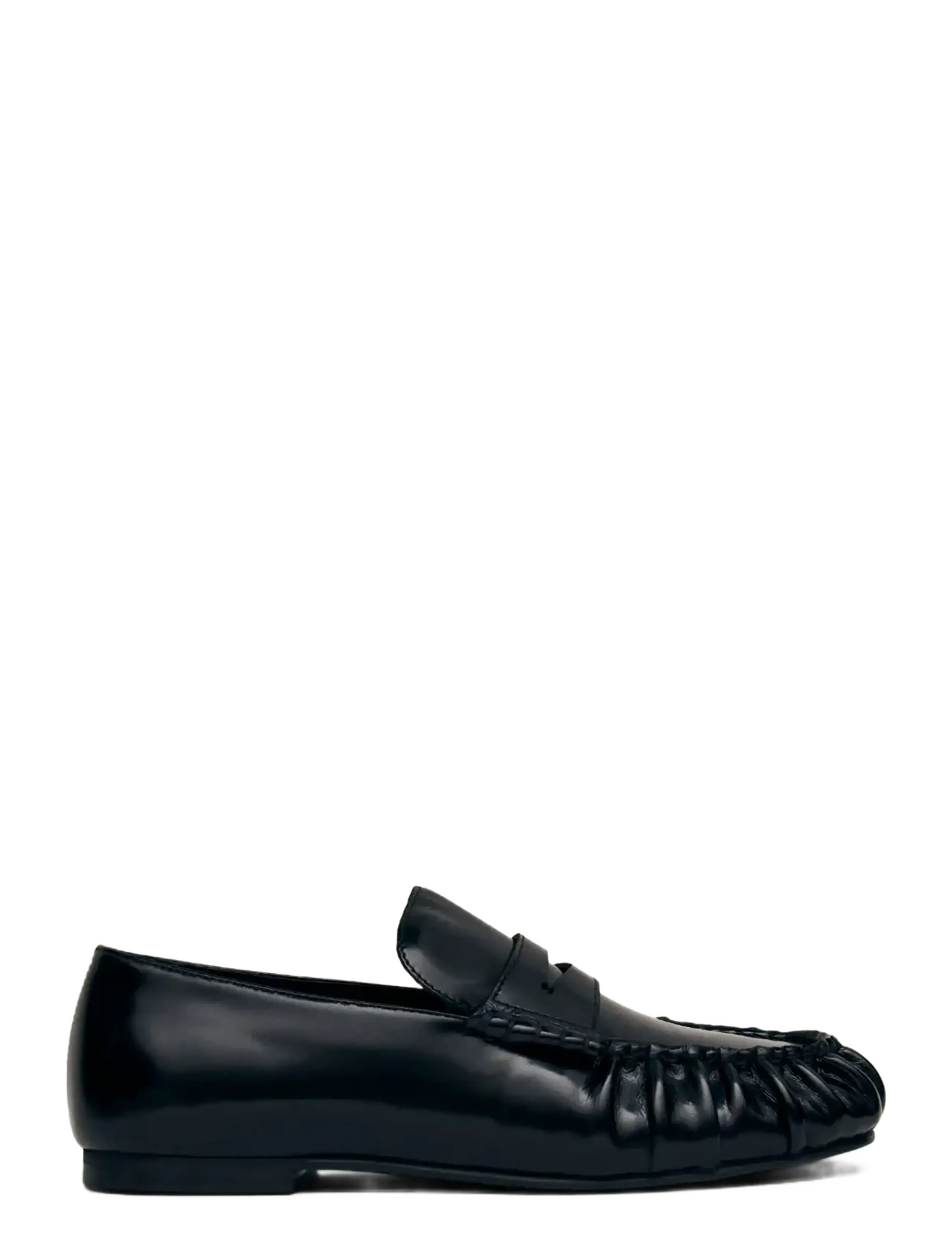 ALOHAS Aven Black Leather Loafers - Transitional Layering - BLACK / black