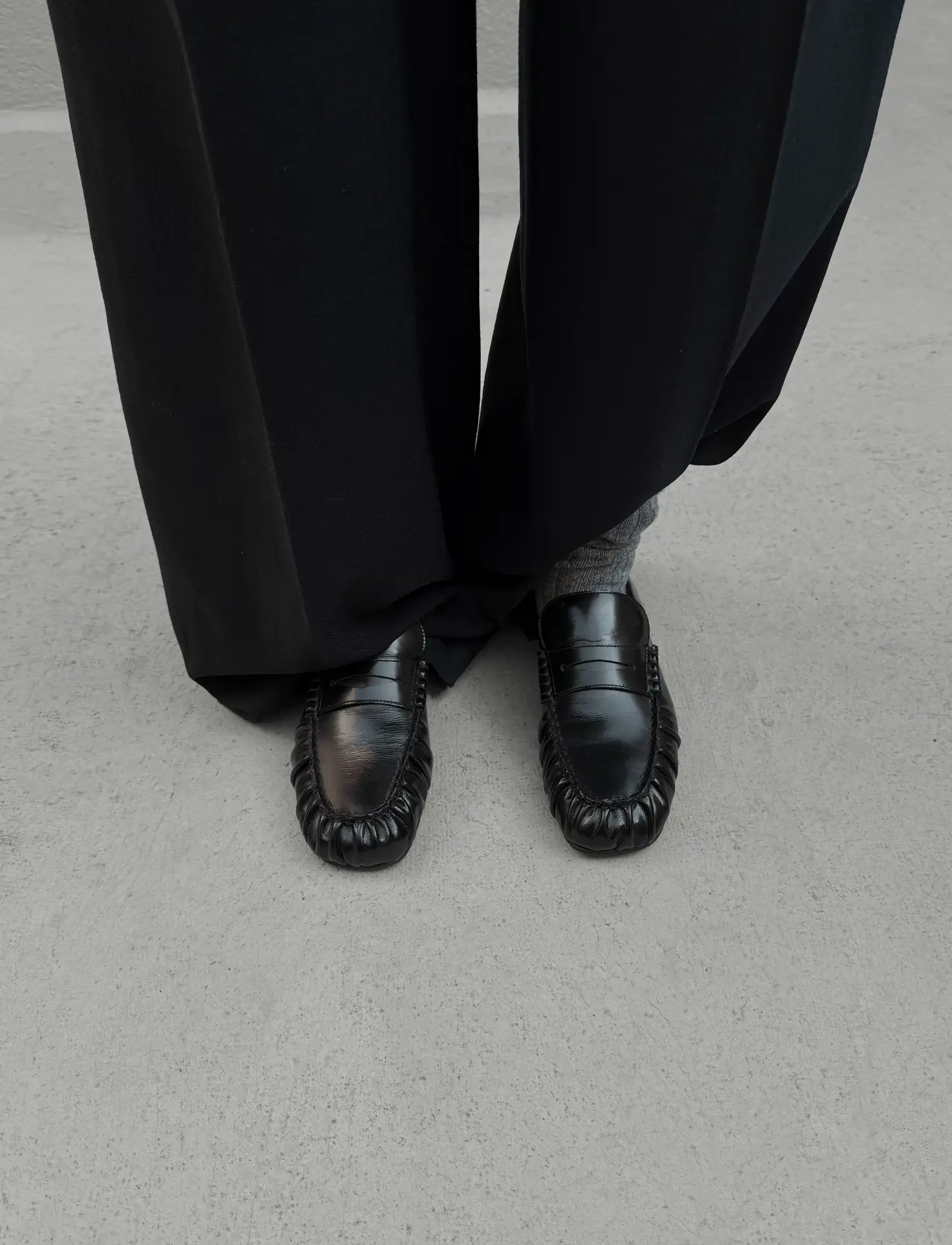 ALOHAS Aven Black Leather Loafers, 40, Schwarz - Flat Frauen