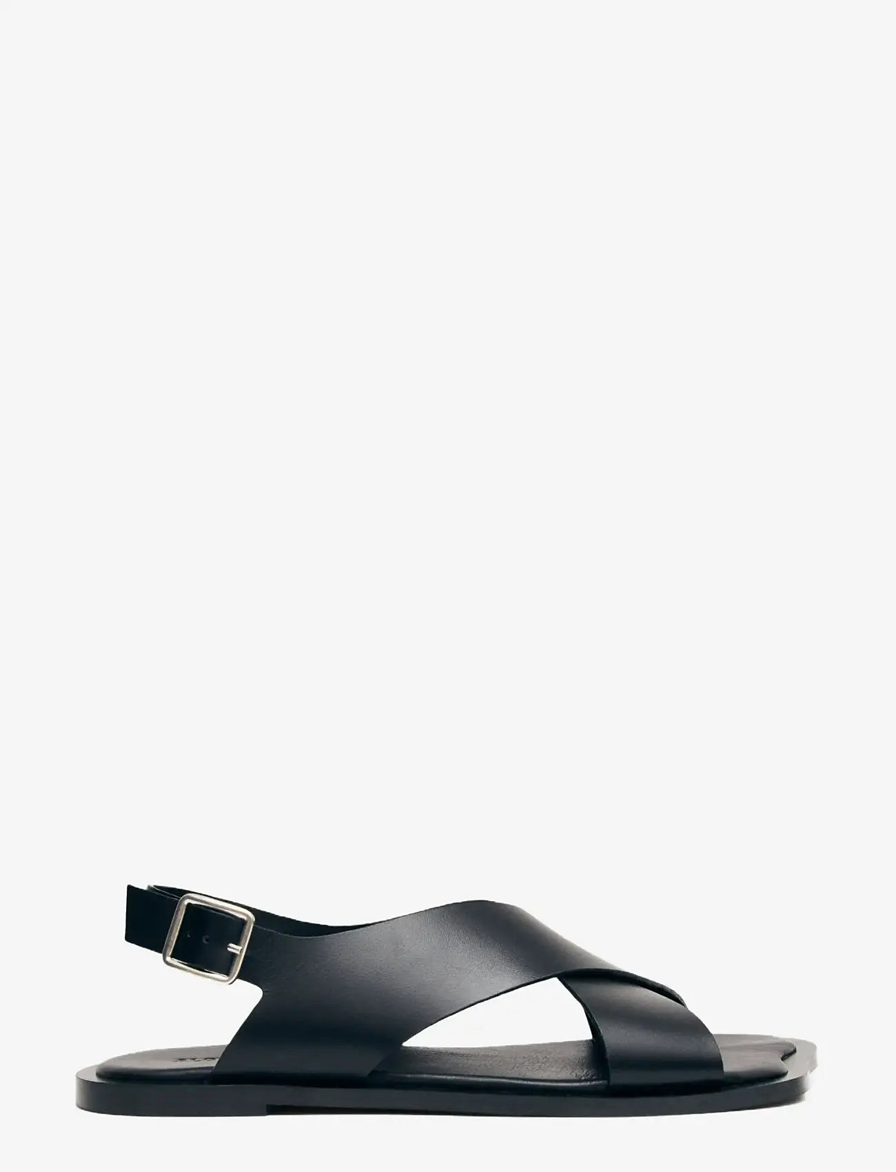 ALOHAS - Nalu Black Leather Sandals - flat sandals - black - 2