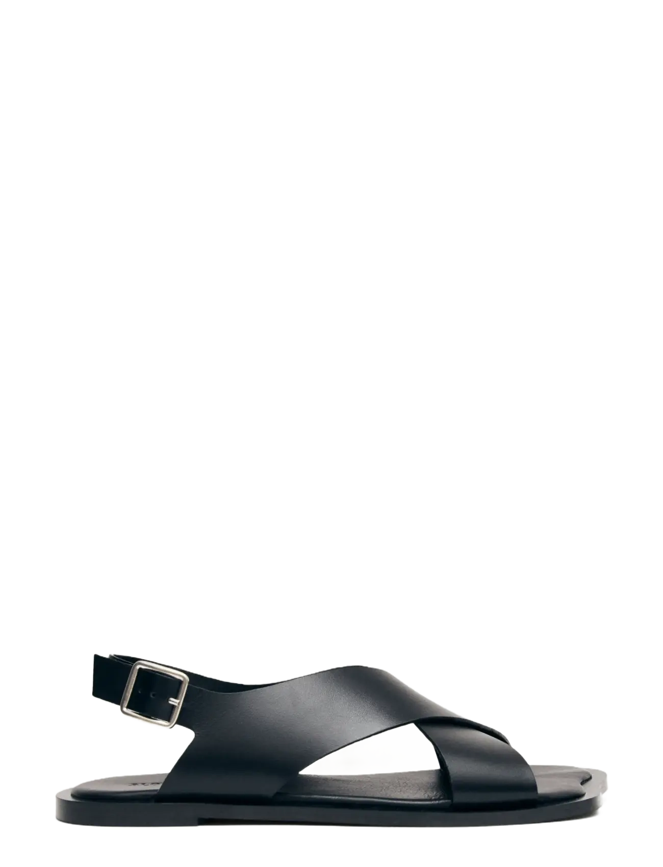 ALOHAS - Nalu Black Leather Sandals - flade sandaler - black - 2