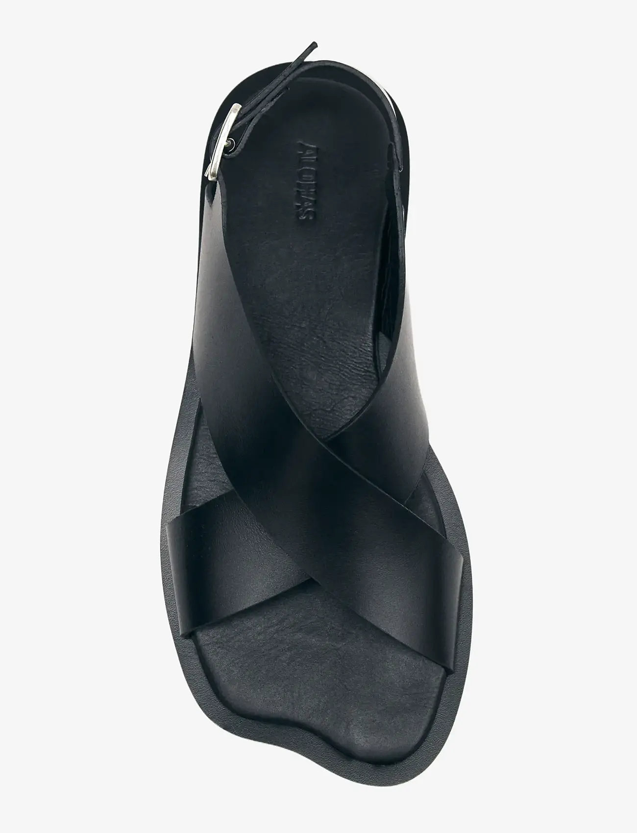 ALOHAS - Nalu Black Leather Sandals - flat sandals - black - 3