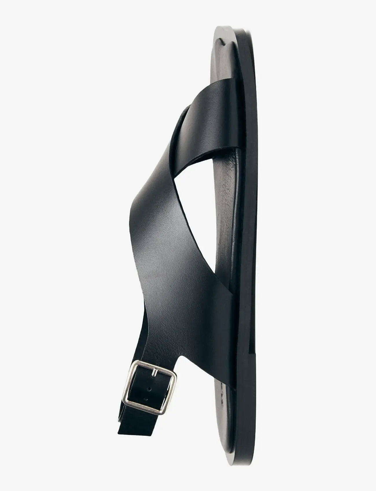 ALOHAS - Nalu Black Leather Sandals - flat sandals - black - 4