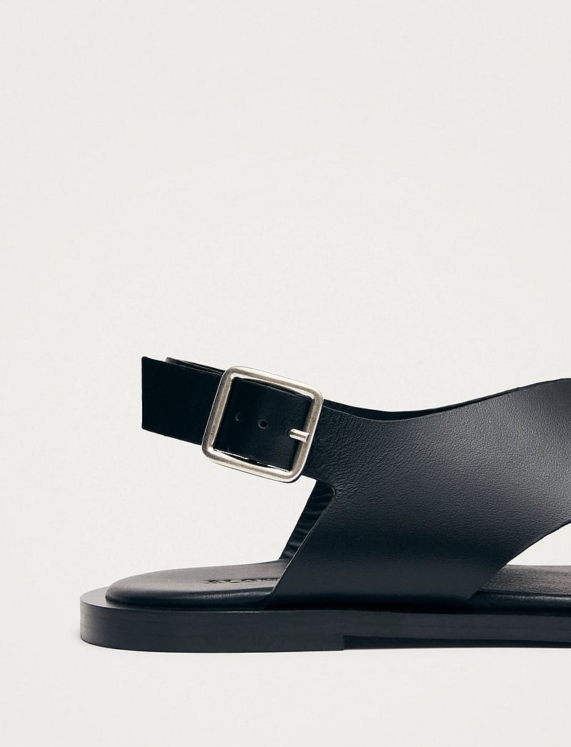 ALOHAS - Nalu Black Leather Sandals - flat sandals - black - 5