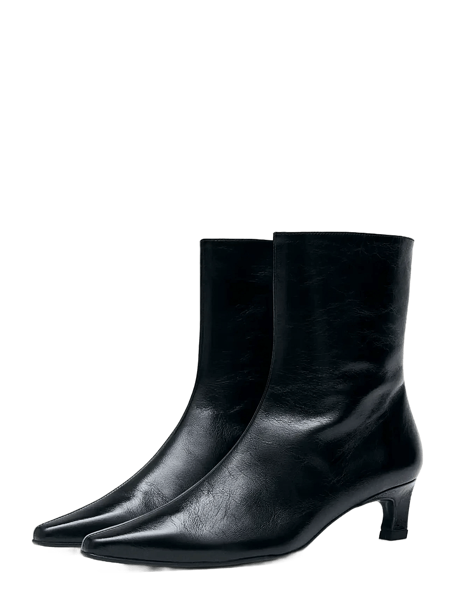 ALOHAS - Ambar Rift Black Leather Ankle Boots - stiefeletten mit absatz - black - 2