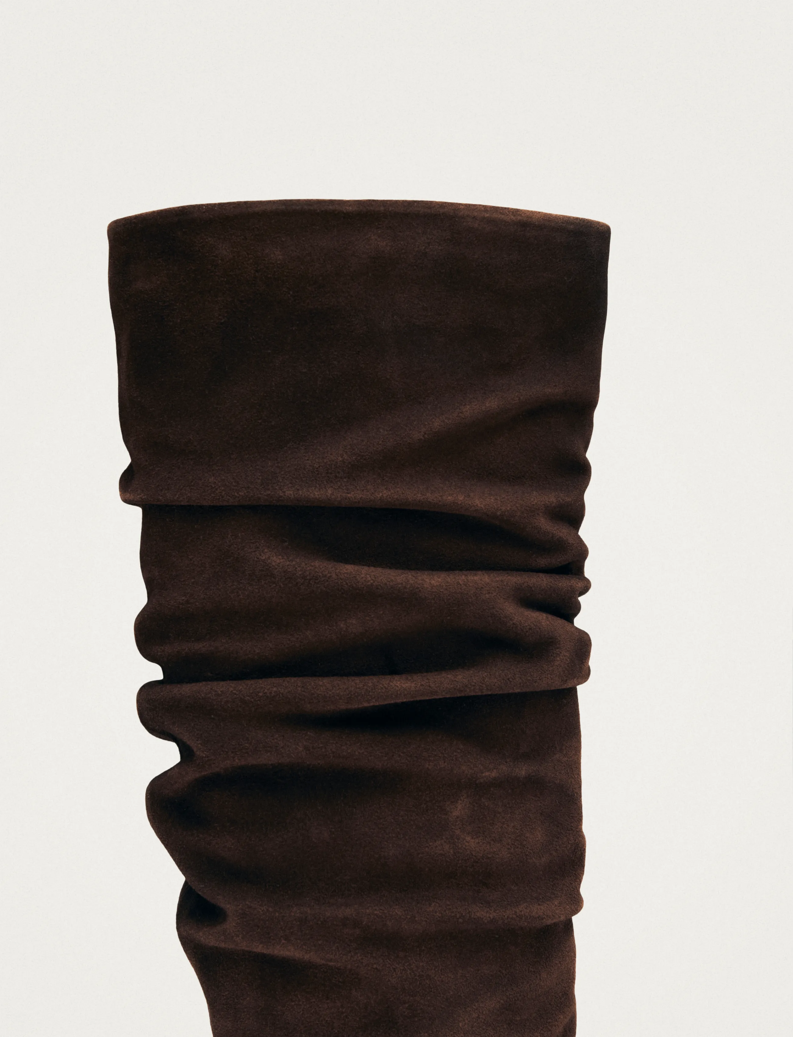 ALOHAS - Kalila Suede Brown Leather Boots - langskaftede støvler - chocolate brown - 5