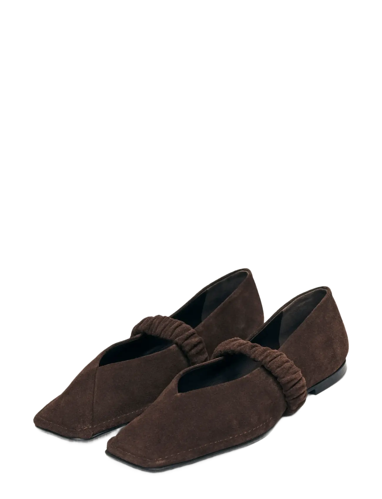 ALOHAS Lautan Suede Brown Leather Ballet Flats - Baleriinad - CHOCOLATE BROWN / brown