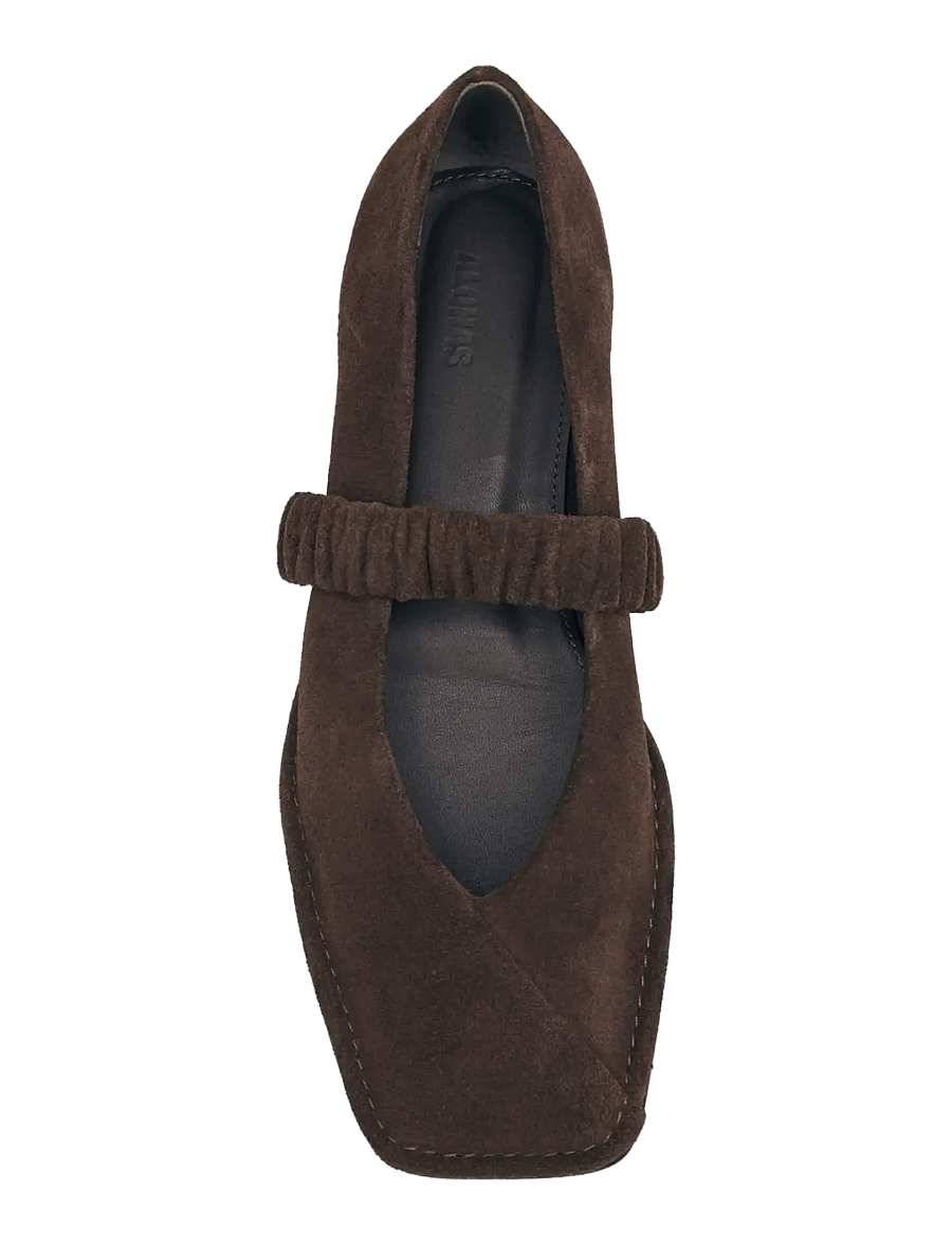 ALOHAS - Lautan Suede Brown Leather Ballet Flats - special occasions - chocolate brown - 3