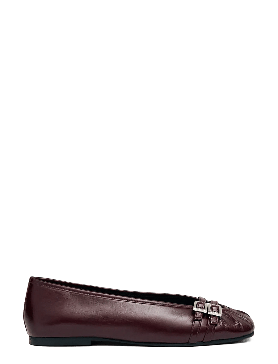 ALOHAS - Cendana Rift Burgundy Leather Ballet Flats - besondere anlässe - burgundy - 1