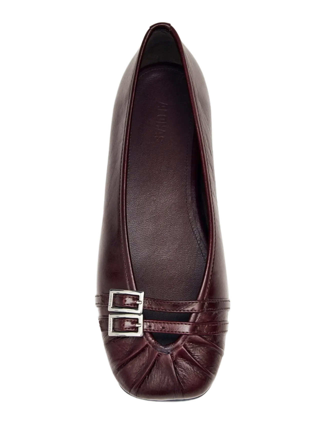 ALOHAS - Cendana Rift Burgundy Leather Ballet Flats - special occasions - burgundy - 2