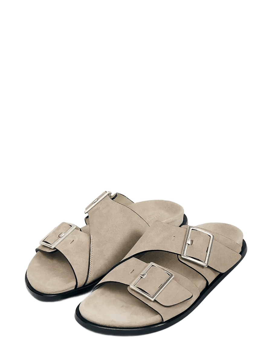 ALOHAS - Alba Suede Leather Sandals - flache sandalen - beige - 1