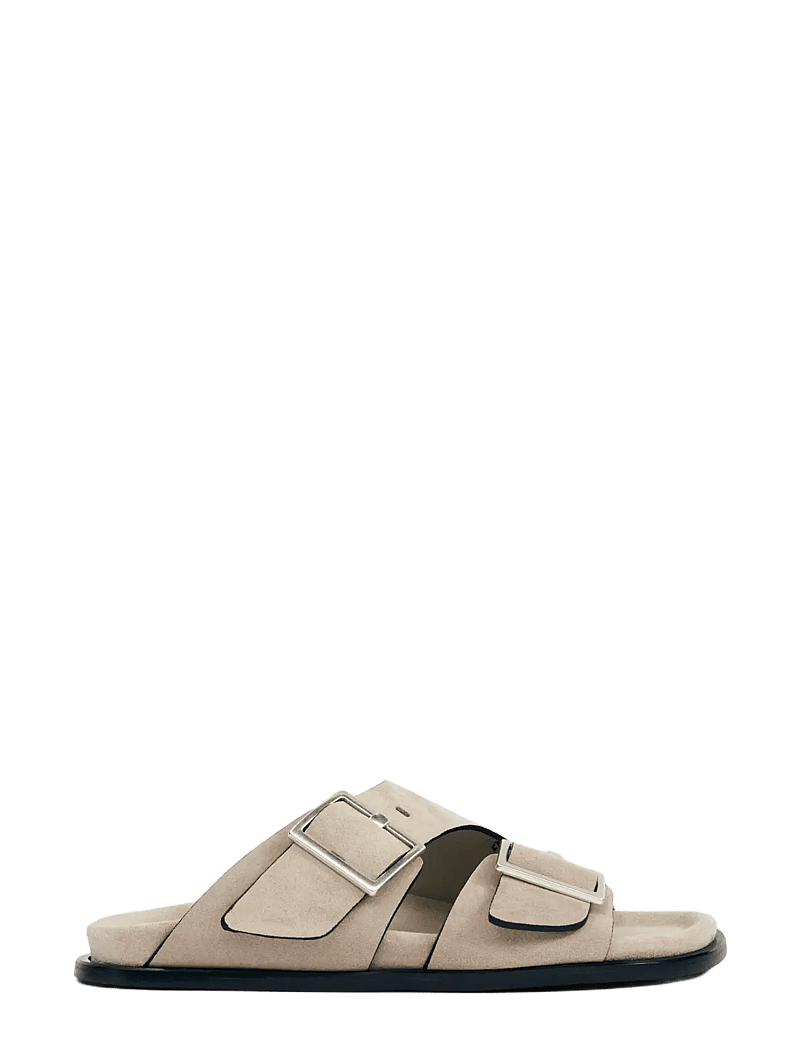 ALOHAS - Alba Suede Leather Sandals - platta sandaler - beige - 2