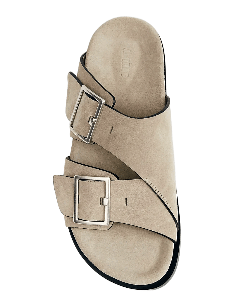 ALOHAS - Alba Suede Leather Sandals - platta sandaler - beige - 3