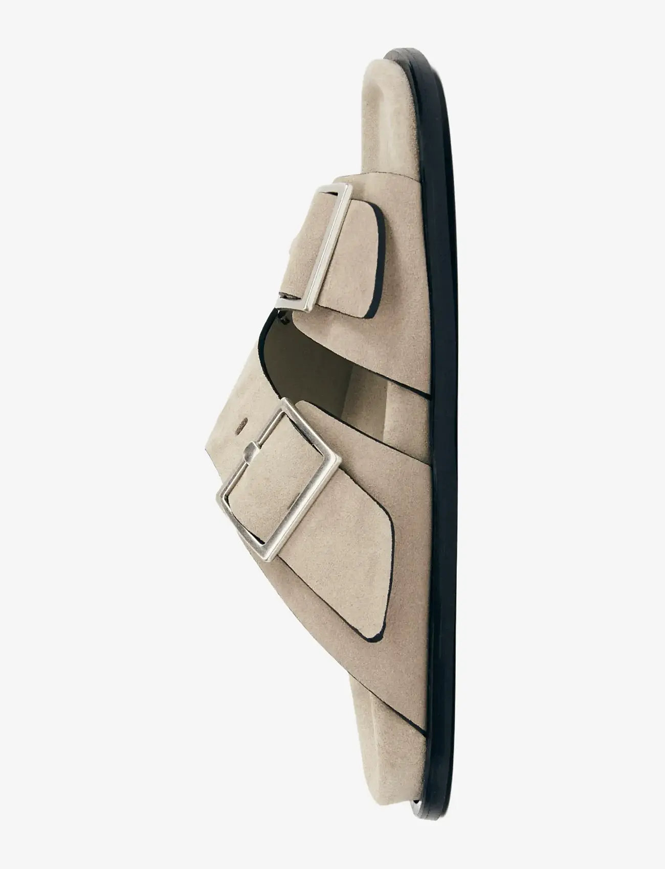 ALOHAS - Alba Suede Leather Sandals - platta sandaler - beige - 4