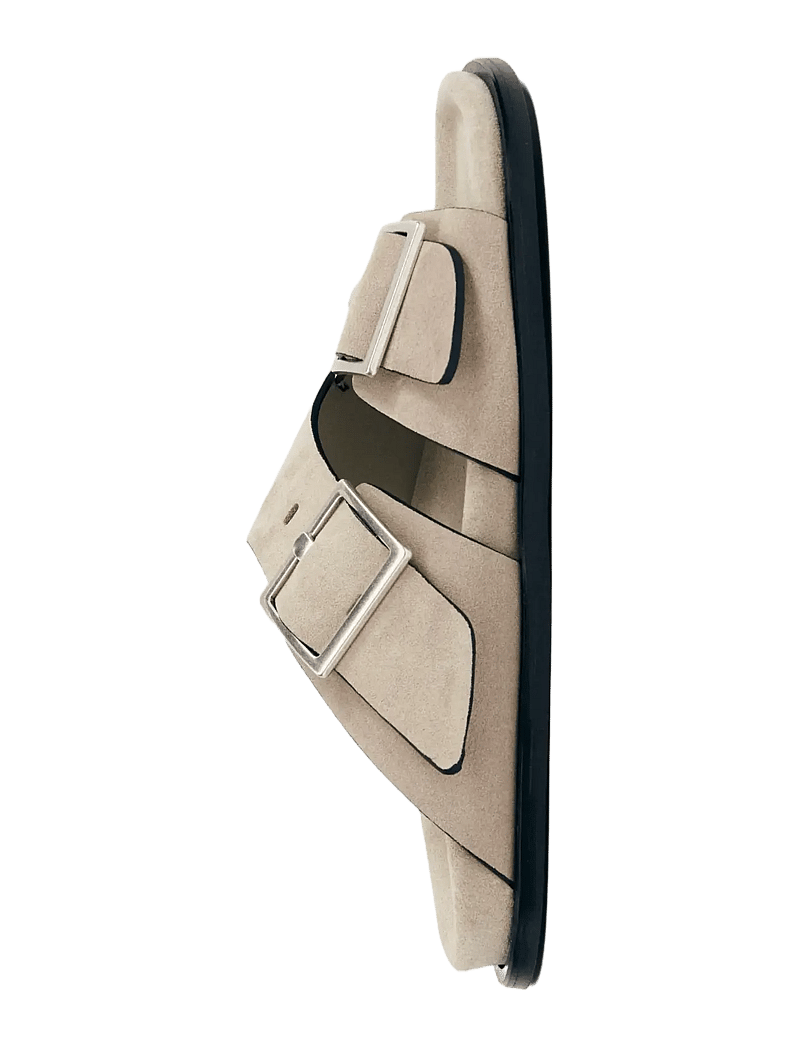 ALOHAS - Alba Suede Leather Sandals - platta sandaler - beige - 4