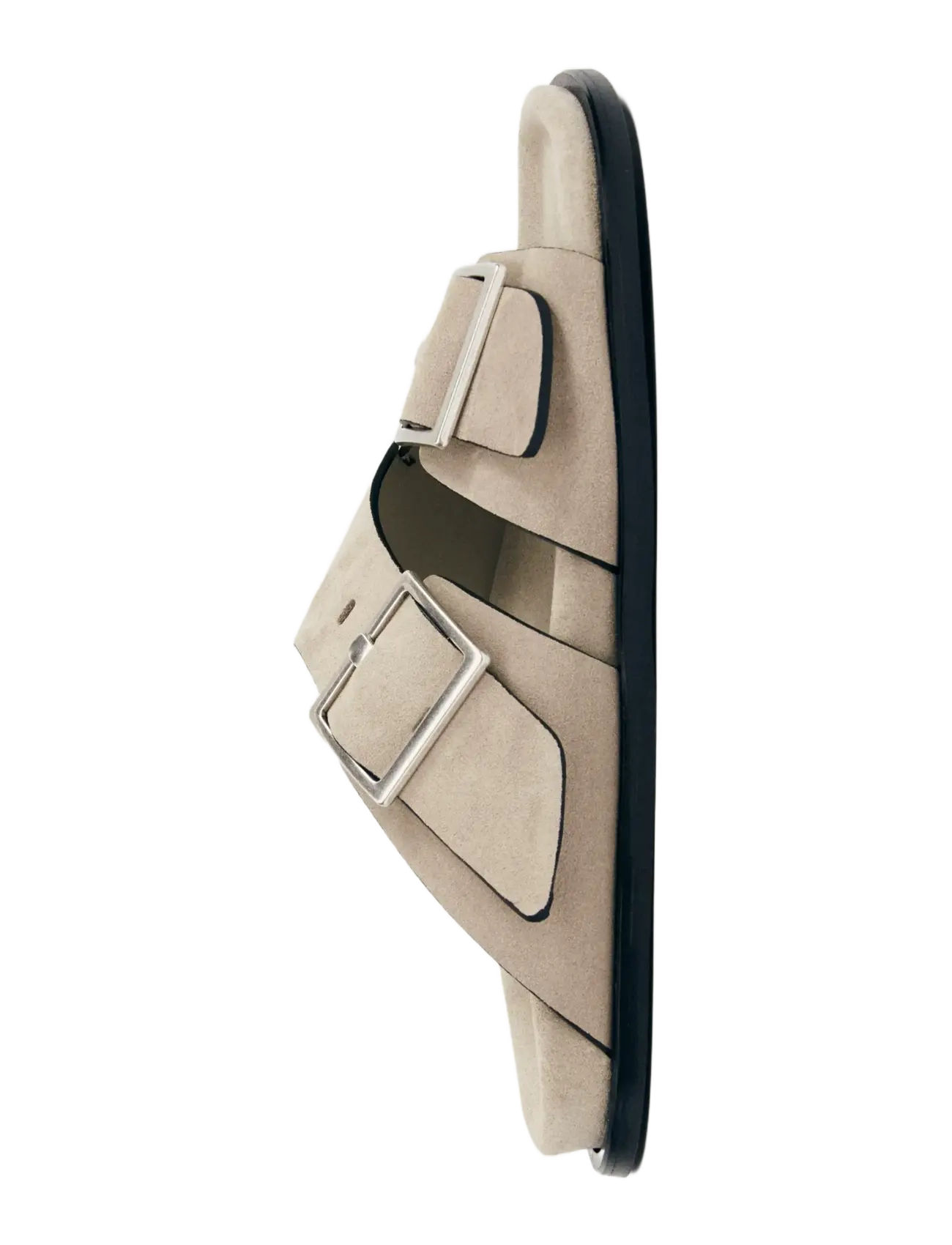 ALOHAS - Alba Suede Leather Sandals - platta sandaler - beige - 4