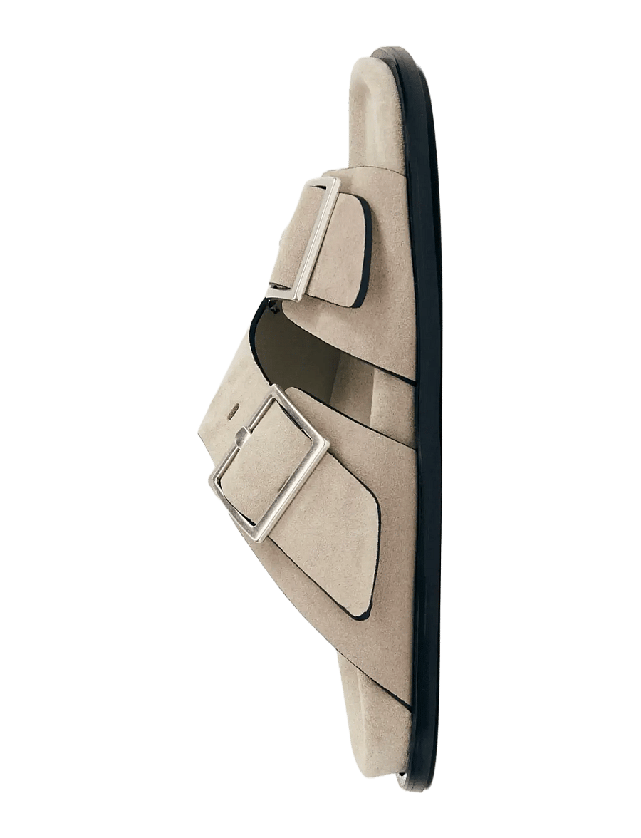 ALOHAS - Alba Suede Leather Sandals - platta sandaler - beige - 4