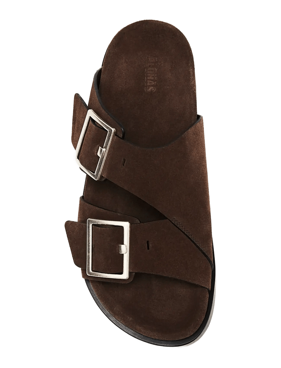 ALOHAS - Alba Suede Leather Sandals - flache sandalen - coffee brown - 3