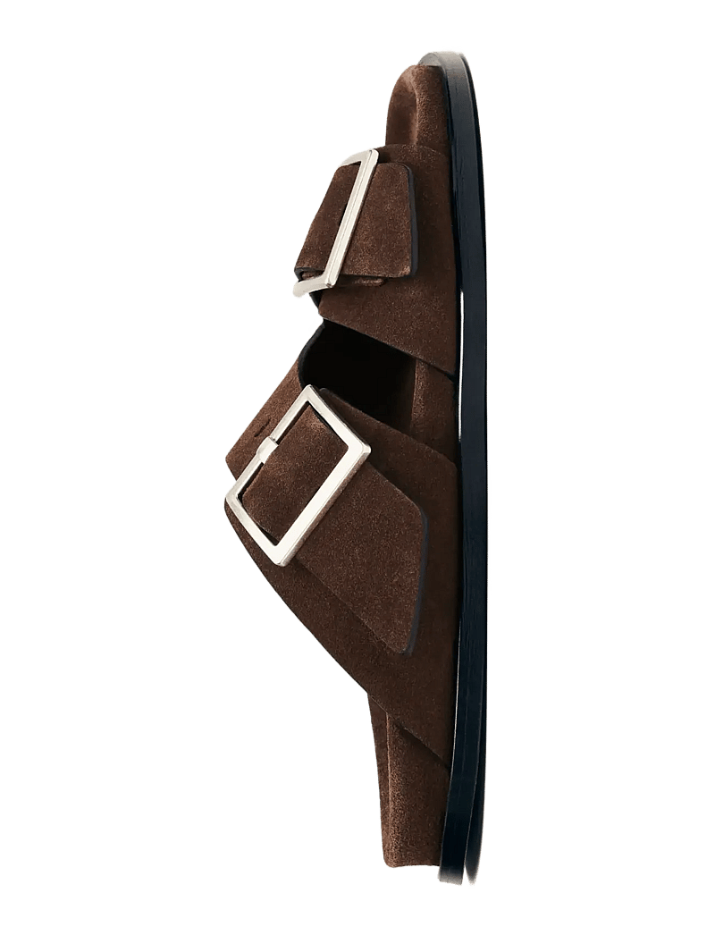 ALOHAS - Alba Suede Leather Sandals - flade sandaler - coffee brown - 4