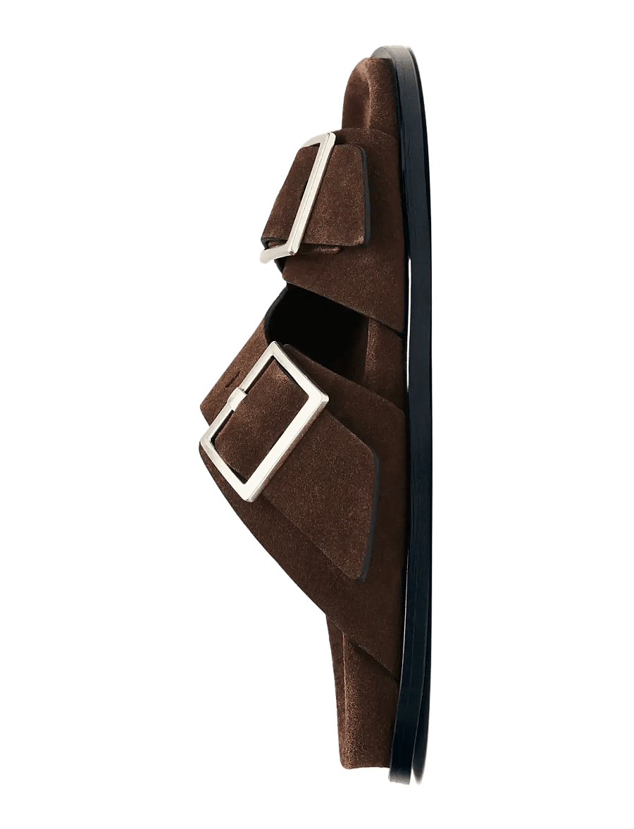 ALOHAS - Alba Suede Leather Sandals - flache sandalen - coffee brown - 4