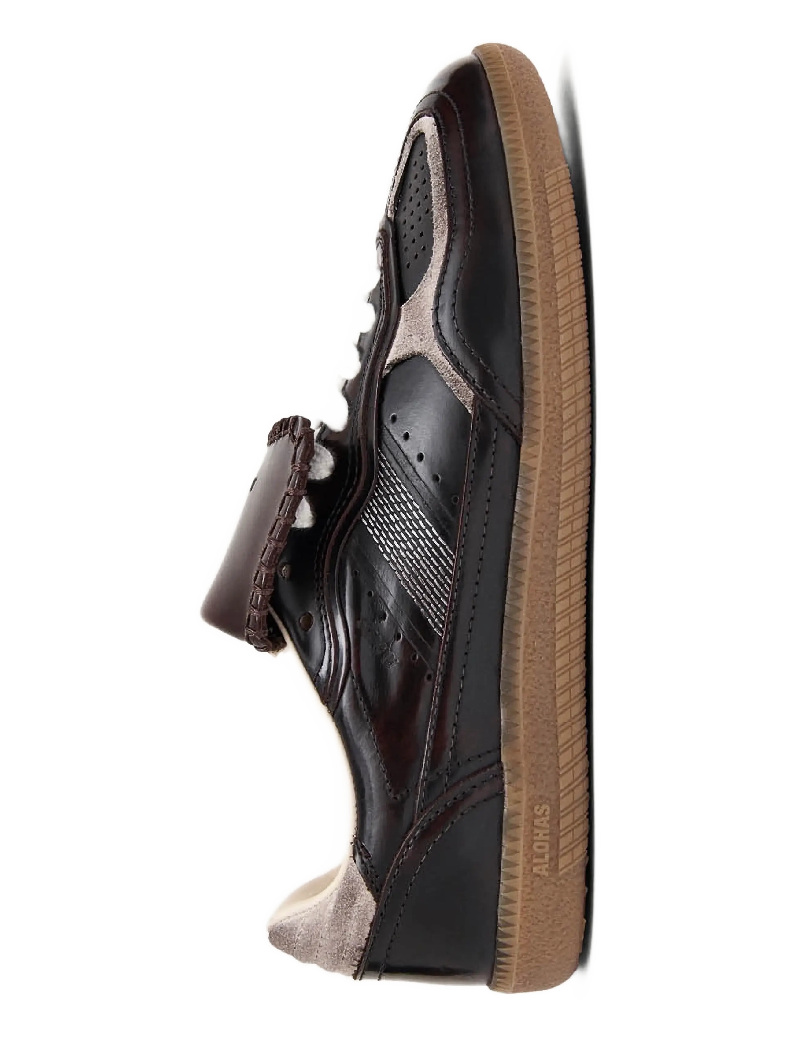 ALOHAS - Tb.490 Club Brushed Leather Sneakers - lave sneakers - chocolate truffle - 4