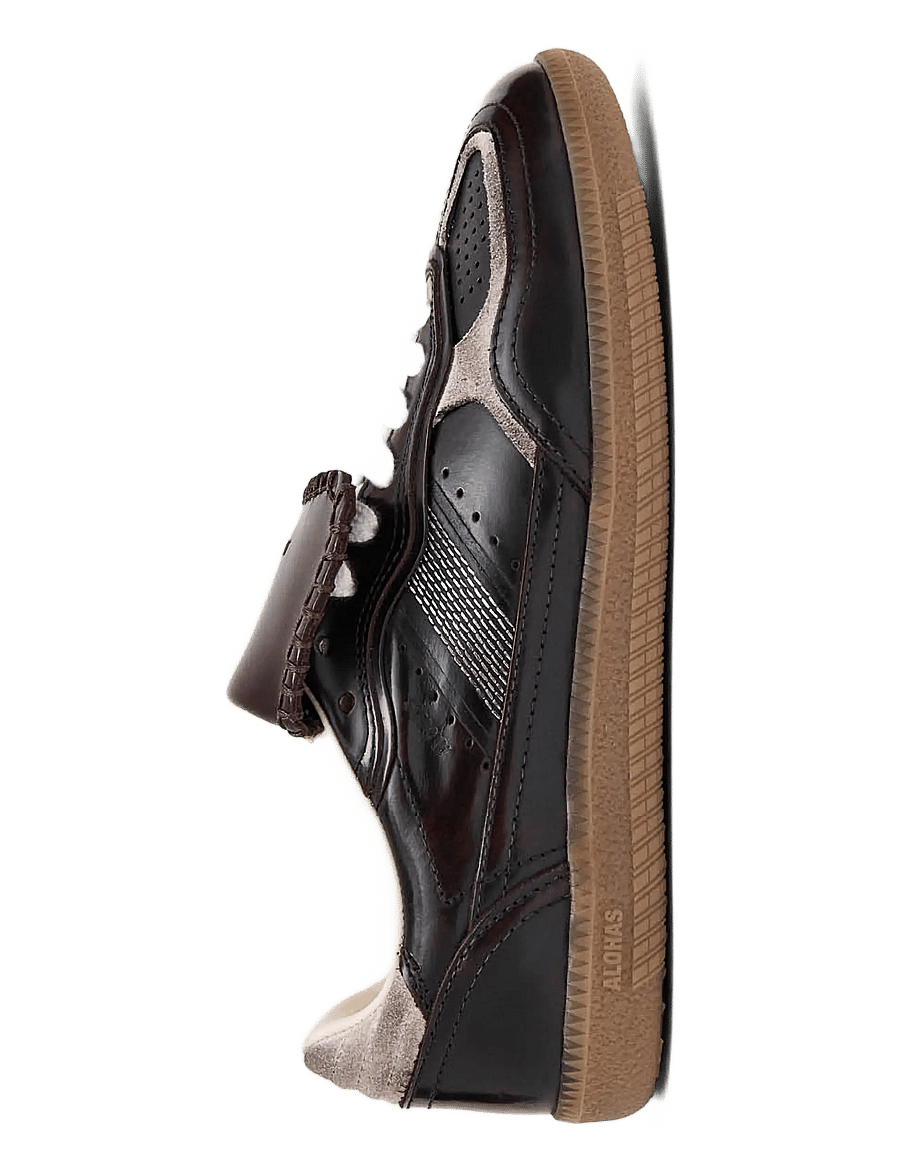 ALOHAS - Tb.490 Club Brushed Leather Sneakers - lave sneakers - chocolate truffle - 4