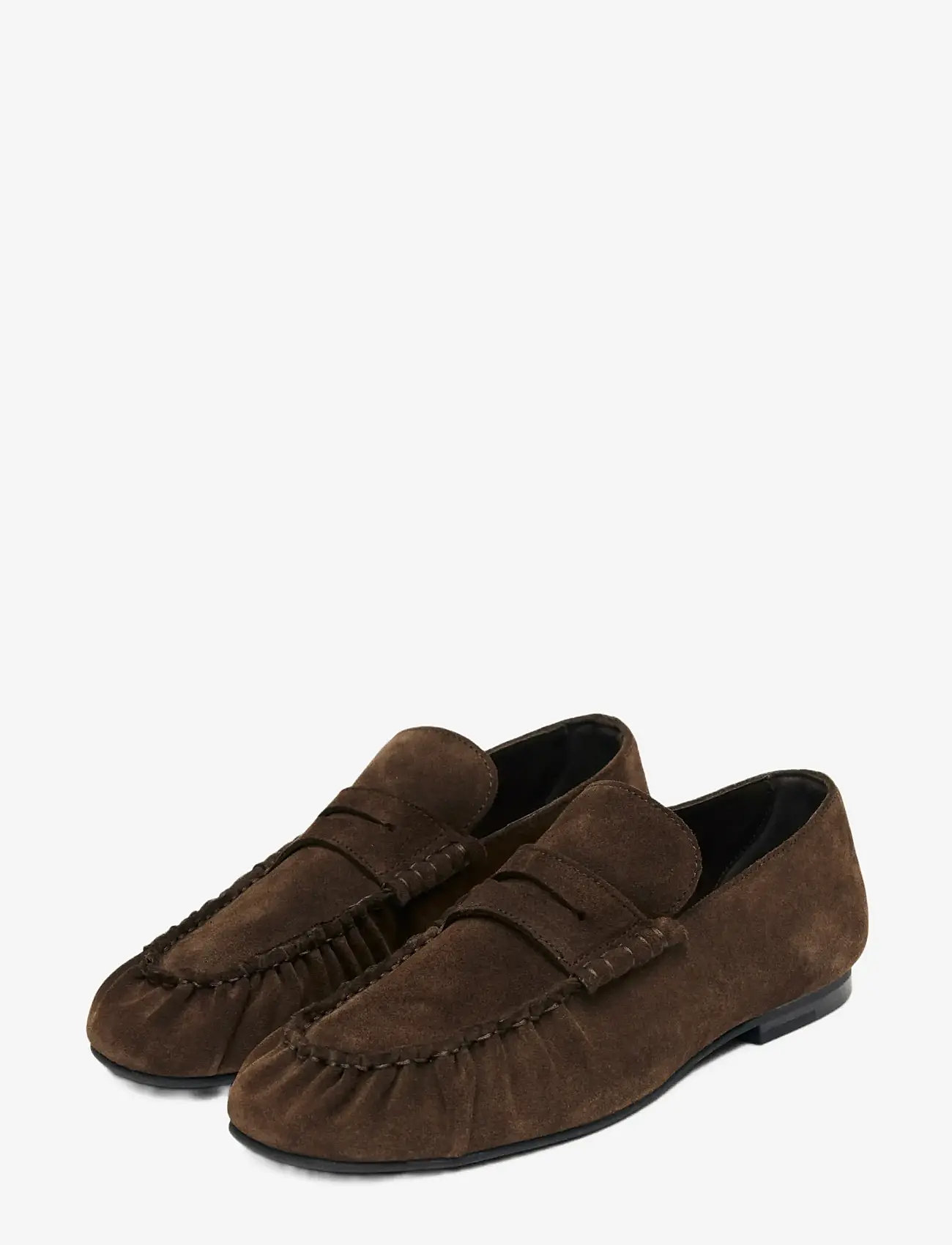 ALOHAS - Aven Suede Brown Leather Loafers - speciella tillfällen - chocolate brown - 1