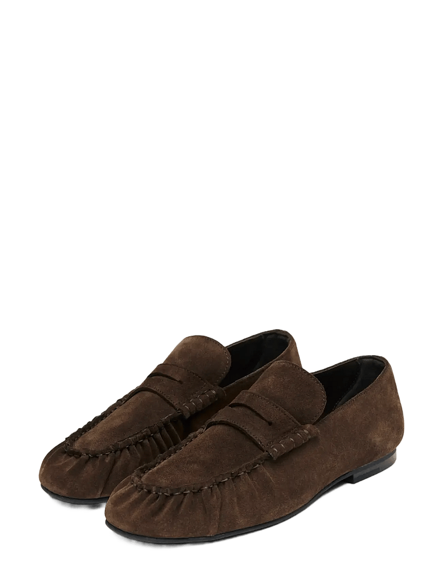 ALOHAS - Aven Suede Brown Leather Loafers - fashion trends - chocolate brown - 1