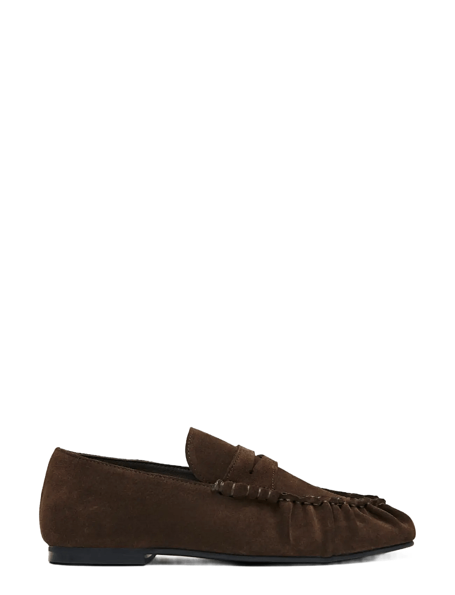 ALOHAS - Aven Suede Brown Leather Loafers - fashion trends - chocolate brown - 2