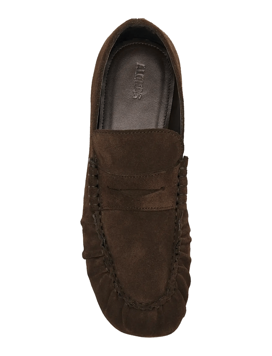 ALOHAS - Aven Suede Brown Leather Loafers - fashion trends - chocolate brown - 3