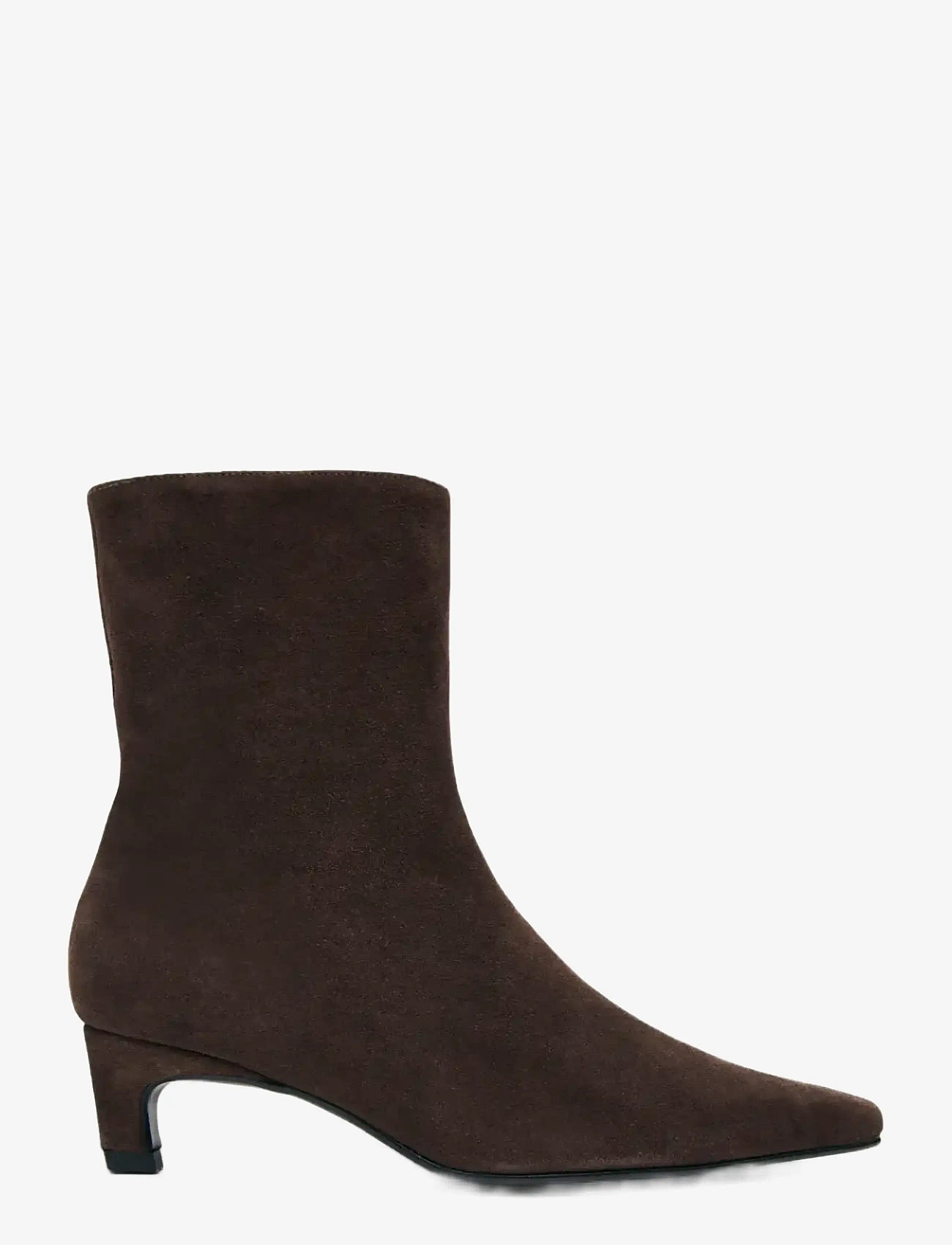 ALOHAS - Ambar Suede Brown Leather Ankle Boots - stövletter - brown - 0