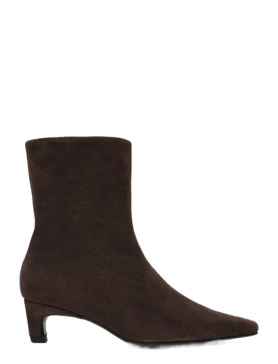 ALOHAS - Ambar Suede Brown Leather Ankle Boots - stiefeletten mit absatz - brown - 1
