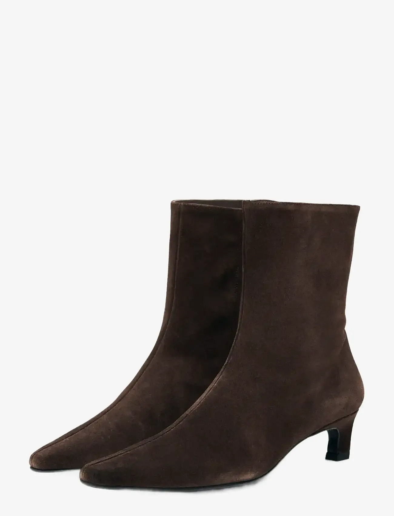ALOHAS - Ambar Suede Brown Leather Ankle Boots - stövletter - brown - 1