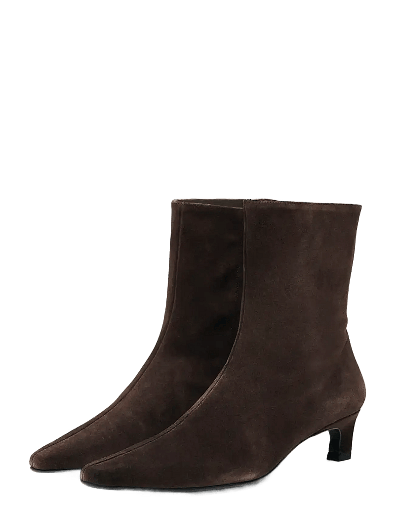 ALOHAS - Ambar Suede Brown Leather Ankle Boots - stiefeletten mit absatz - brown - 1