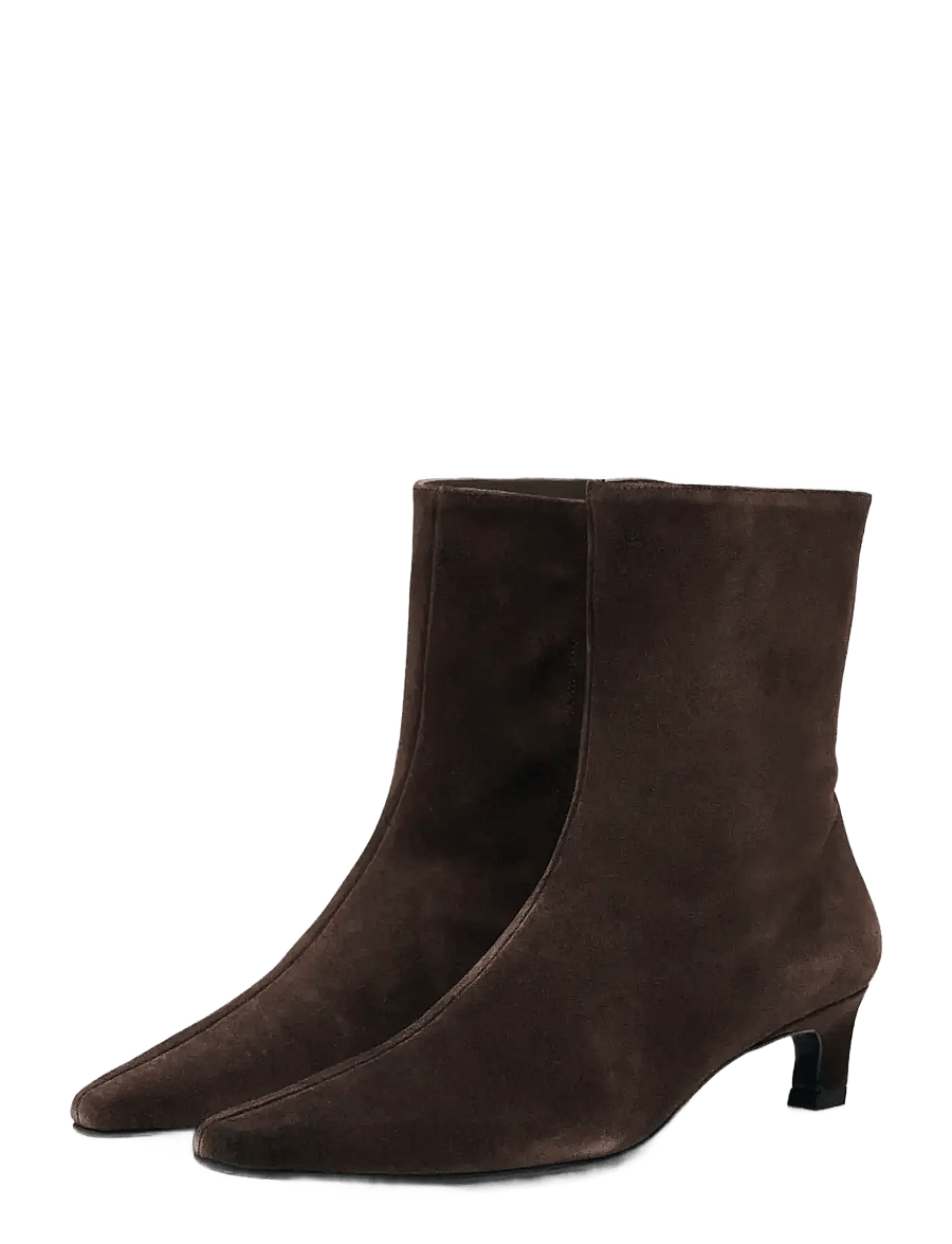 ALOHAS - Ambar Suede Brown Leather Ankle Boots - stiefeletten mit absatz - brown - 2