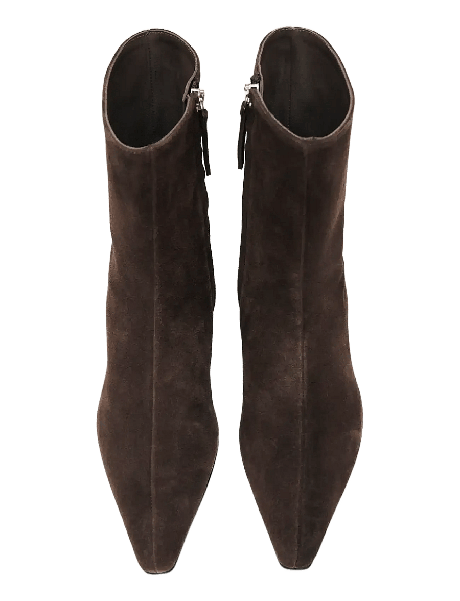ALOHAS - Ambar Suede Brown Leather Ankle Boots - stiefeletten mit absatz - brown - 3