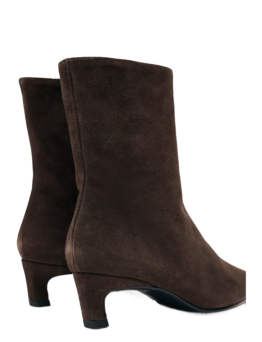 ALOHAS - Ambar Suede Brown Leather Ankle Boots - stiefeletten mit absatz - brown - 4