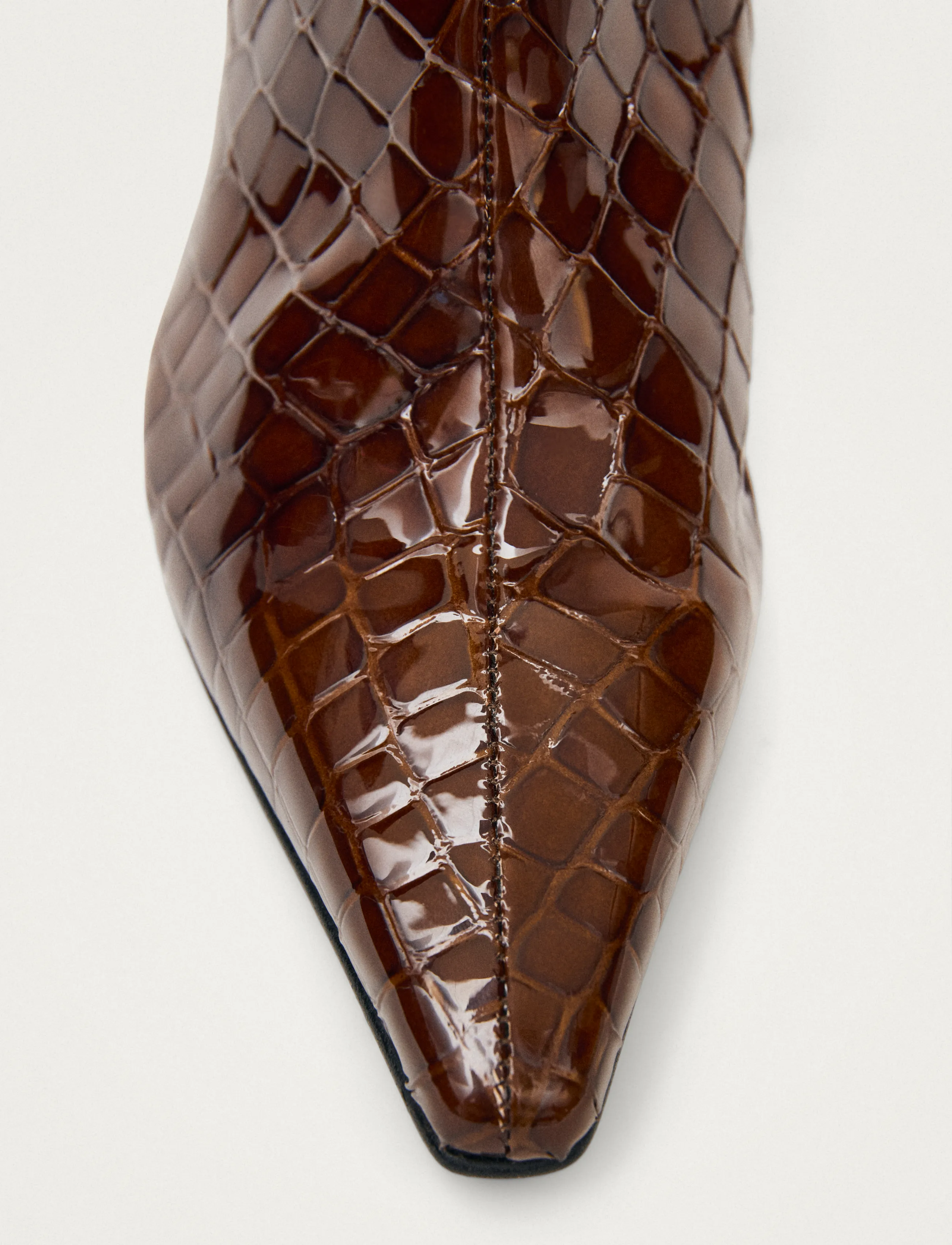ALOHAS - Gema Alli Brown Leather Boots - langskaftede støvler - brown - 4
