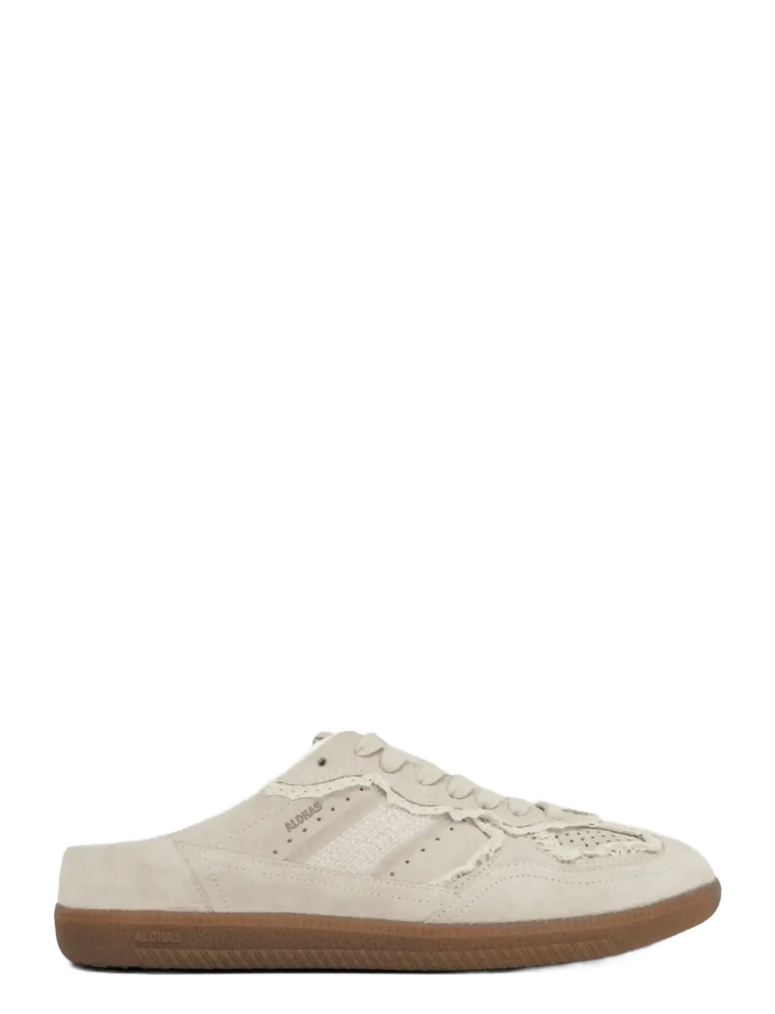 Tb.490 Mule Crochet Cream Leather Sneakers - CREAM