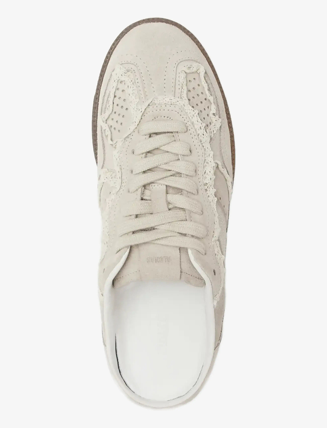 ALOHAS - Tb.490 Mule Crochet Cream Leather Sneakers - slip-on tossud - cream - 2