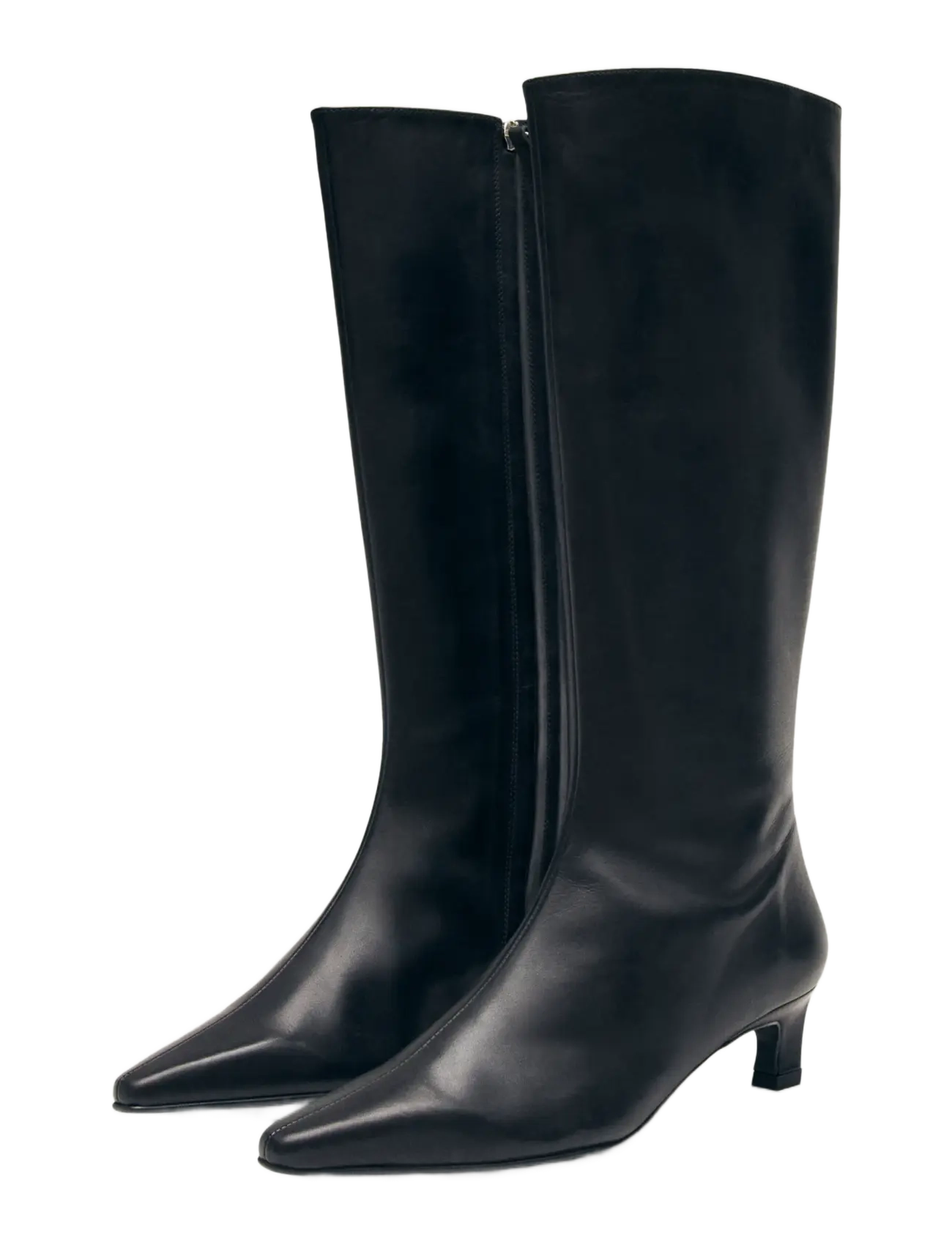 ALOHAS Gema Brown Leather Boots - Lange støvler - BLACK / black
