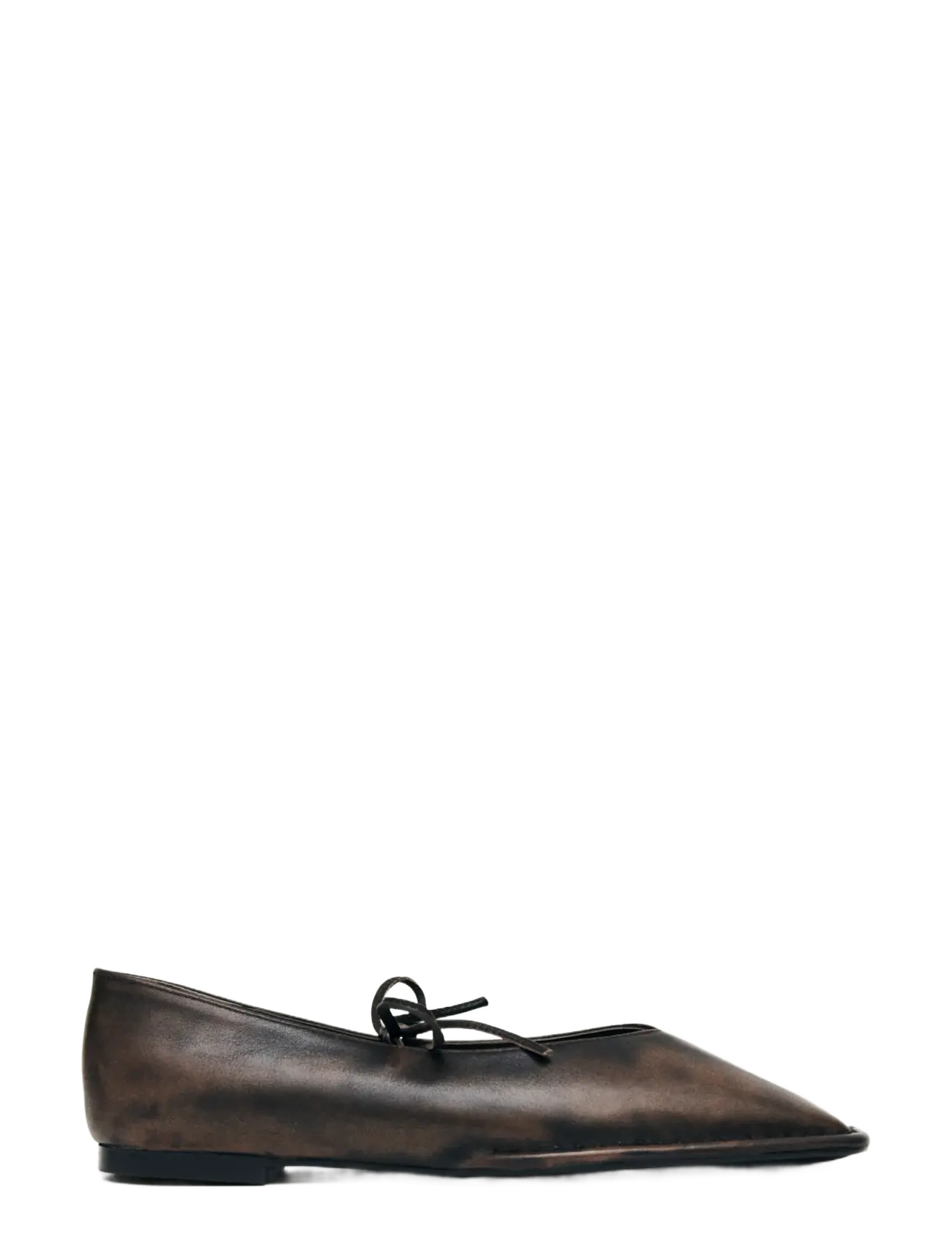 ALOHAS - Sway Vintage Effect Brown Leather Ballet Flats - special occasions - brown - 2