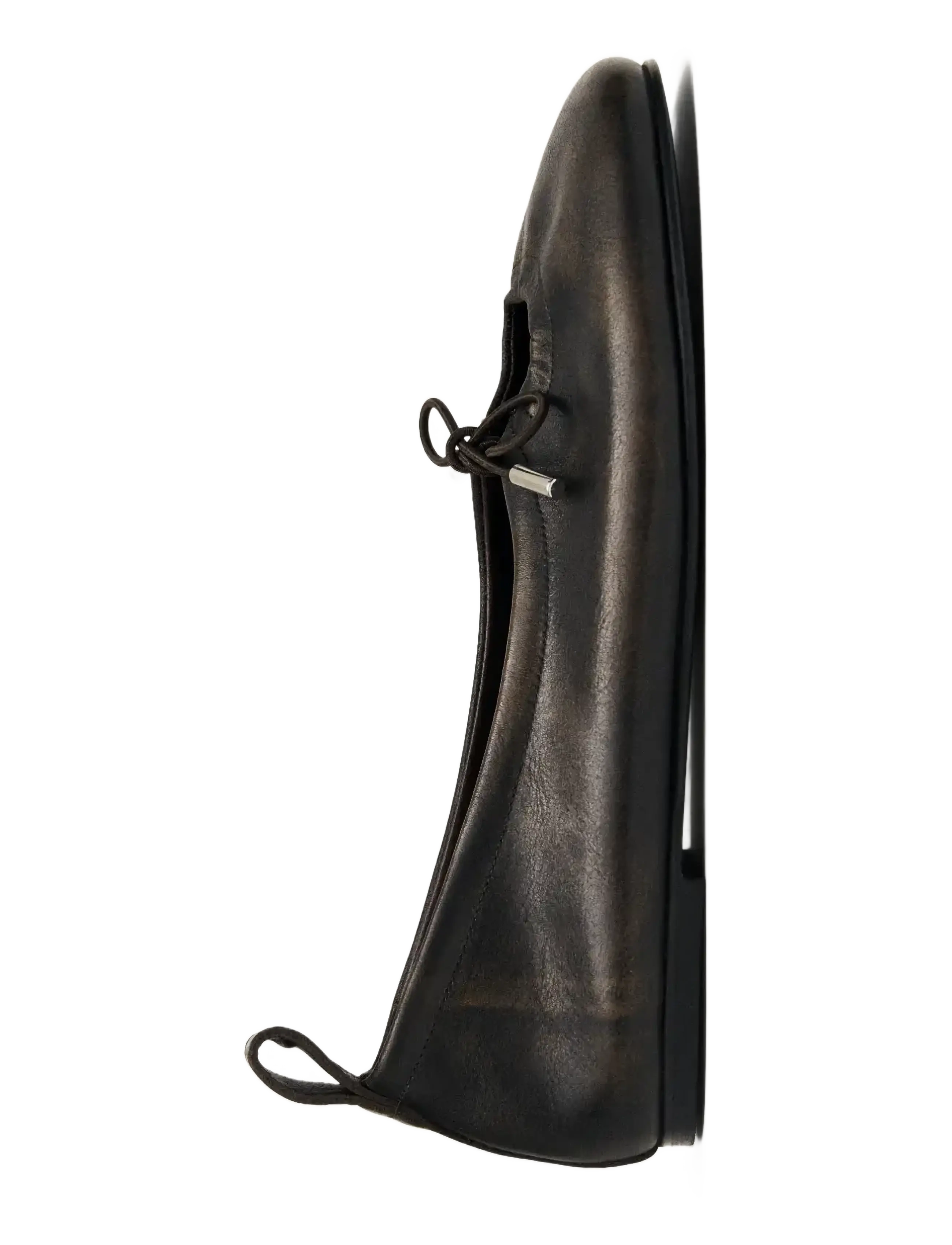 ALOHAS - Rosalind Vintage Effect Brown Leather Ballet Flats - særlige begivenheder - brown - 3