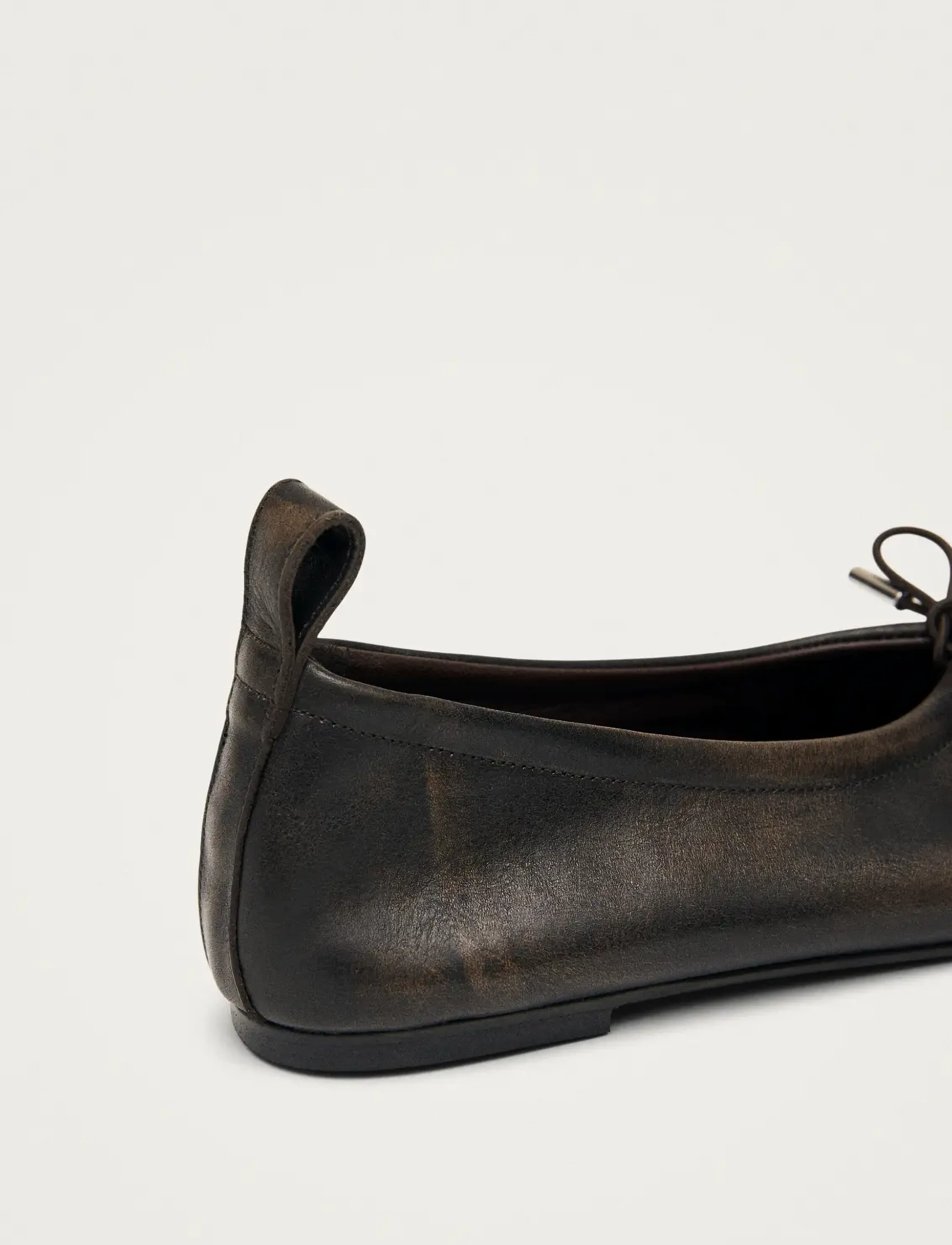 ALOHAS - Rosalind Vintage Effect Brown Leather Ballet Flats - særlige begivenheder - brown - 4