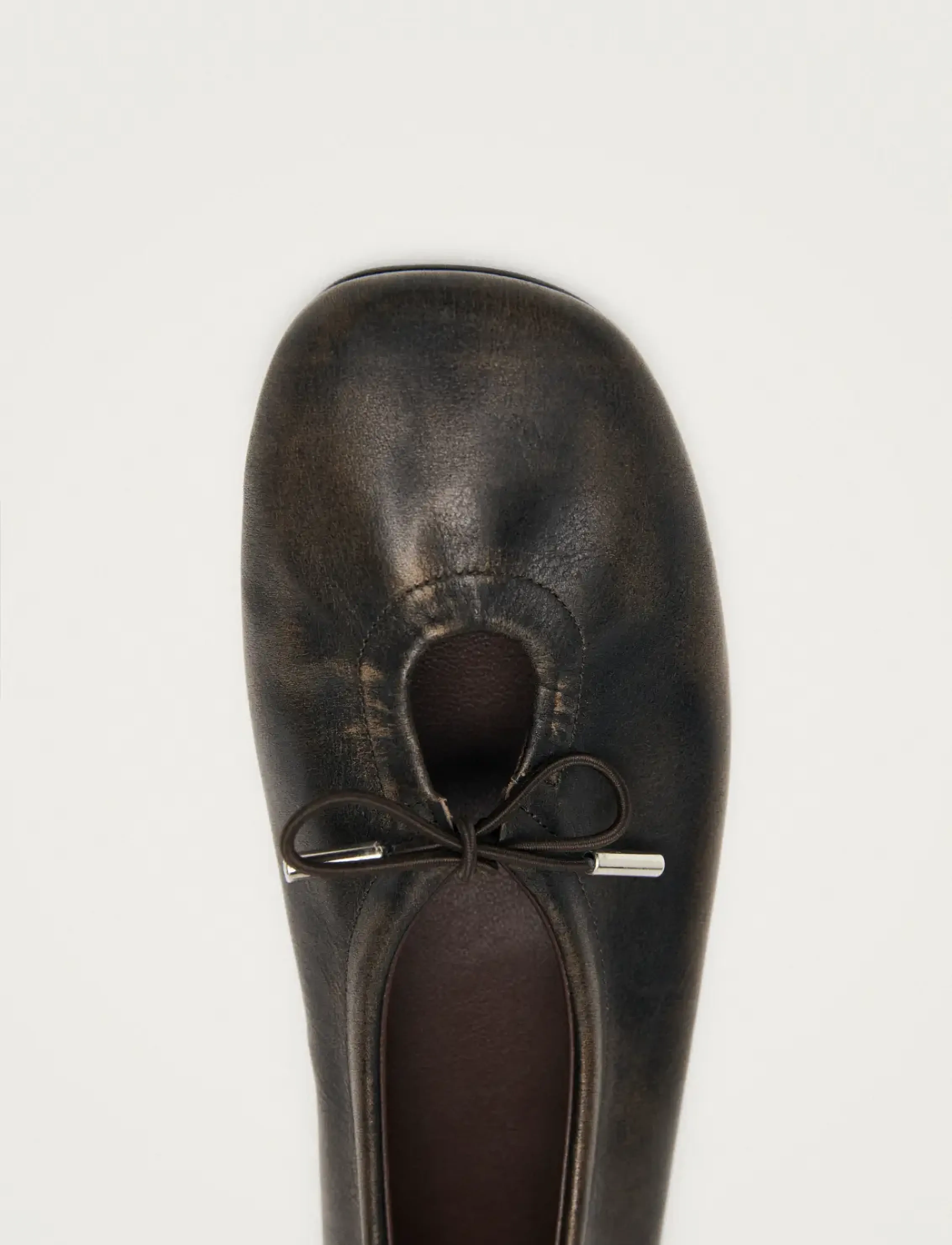ALOHAS - Rosalind Vintage Effect Brown Leather Ballet Flats - særlige begivenheder - brown - 5